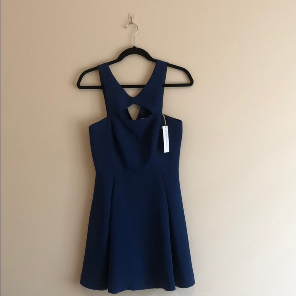 Blue cocktail dress w/ keyhole front